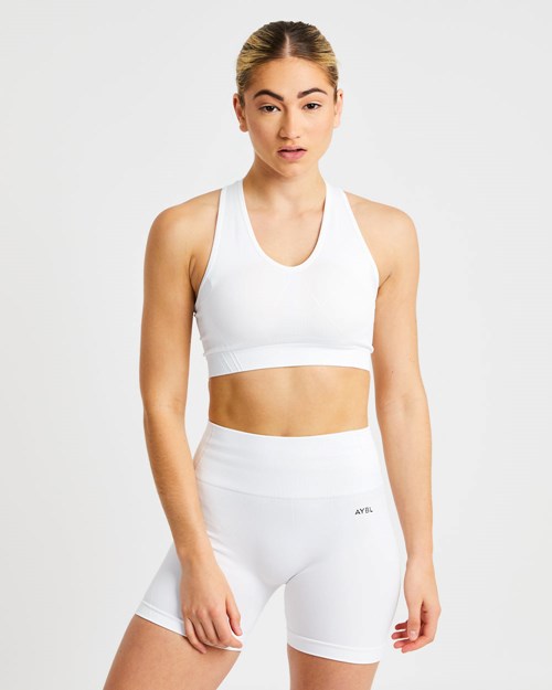 AYBL Balance V2 Seamless Sports Bra Biele | 85OCLHJTD