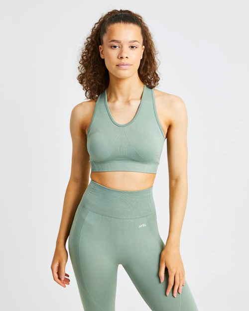 AYBL Balance V2 Seamless Sports Bra Olivovo Zelená Zelene | 68WOEZNHU