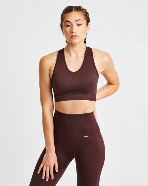 AYBL Balance V2 Seamless Sports Bra Čokoláda Hnede | 12UACYSXZ