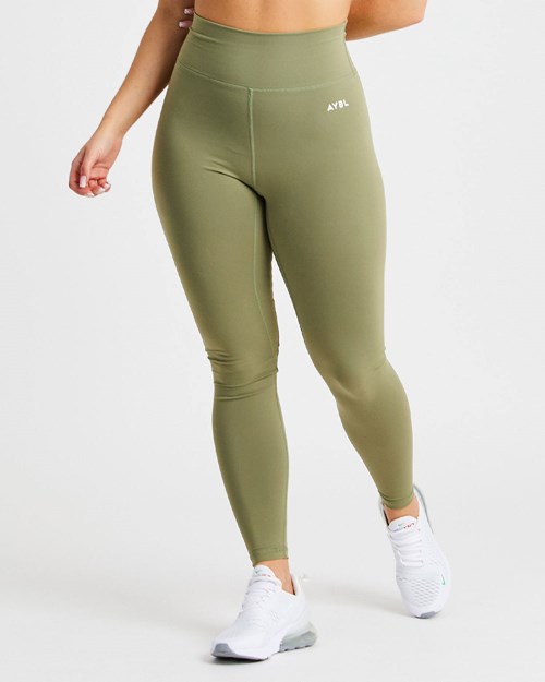 AYBL Core Leggings Olivovo Zelená | 69MDUICEF