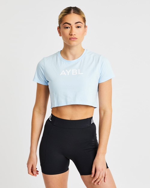 AYBL Crop T Shirt Modre | 59HBYNERI