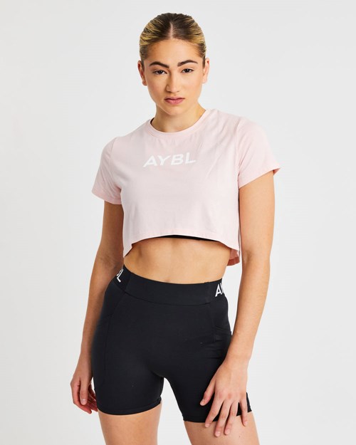 AYBL Crop T Shirt Ruzove | 16RGYOSVP