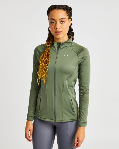 AYBL Effortless Zip Jacket Olivovo Zelená Zelene | 94HCUMSAV