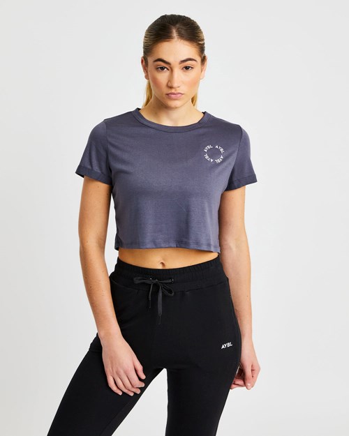 AYBL Element Crop Top Charcoal | 83WKJSYOU