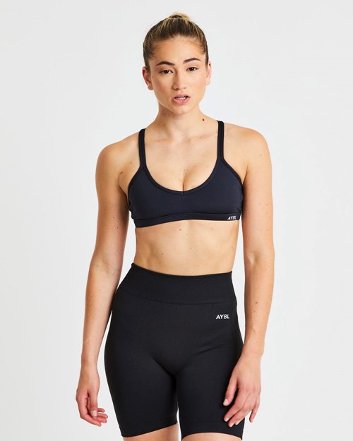 AYBL Essential Remienkové Sports Bra Čierne | 29GOBHLNM