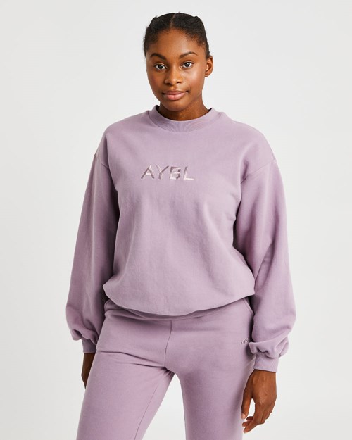 AYBL Everyday Oversized Svetrove Saty Muted Mauve | 47VOTXLQP