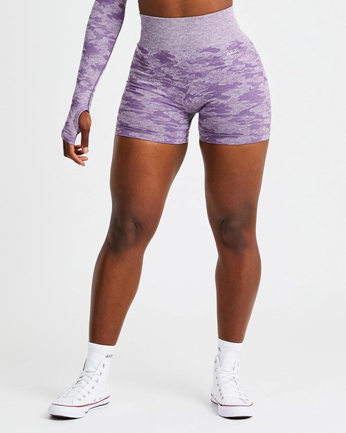 AYBL Evolve Camo Seamless Shorts Plum | 68ZMDGISK