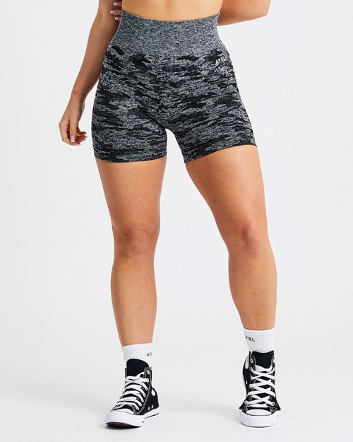 AYBL Evolve Camo Seamless Shorts Čierne | 58HVSJWAX