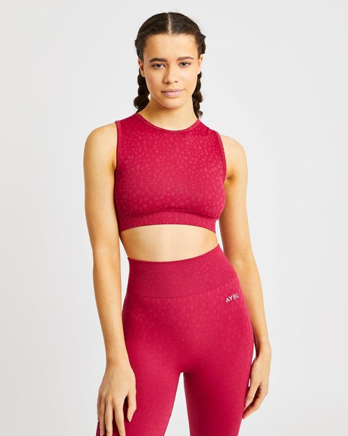 AYBL Evolve Speckle Seamless Crop Vest Raspberry | 95FBAQERX