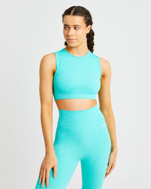 AYBL Evolve Speckle Seamless Crop Vest Zelene | 51GMTHEPK