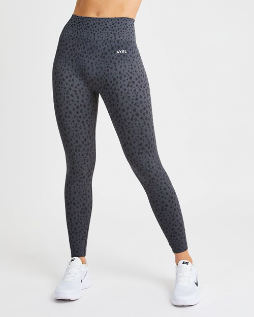 AYBL Evolve Speckle Seamless Leggings Charcoal | 69VPZMCIO