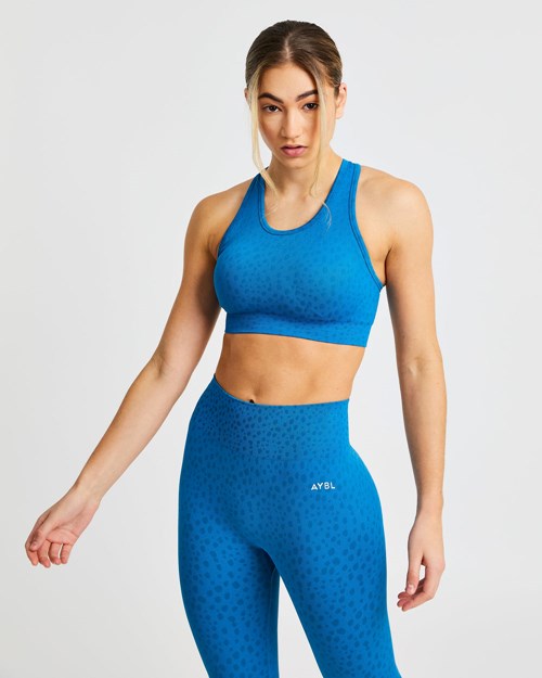 AYBL Evolve Speckle Seamless Sports Bra Modre | 56BEPVTZC