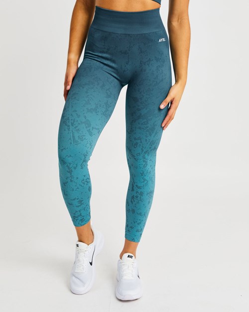 AYBL Flare Seamless Leggings Teal | 27ZGXKTCY