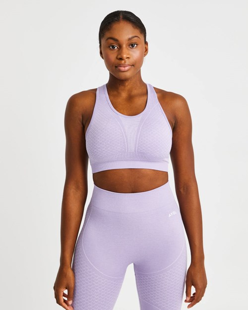 AYBL Impact Seamless Sports Bra Lilac | 41KOEITQS