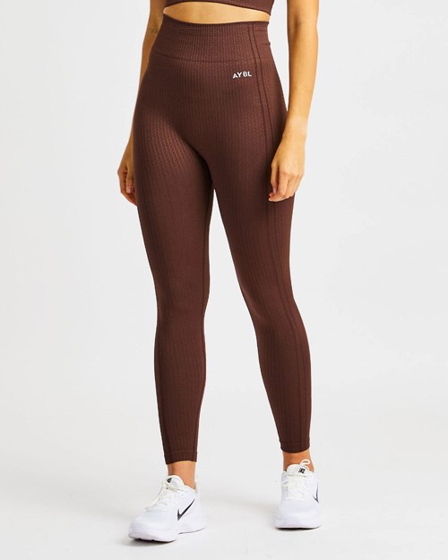 AYBL Luxe Seamless Leggings Hnede | 80JXLVIQP