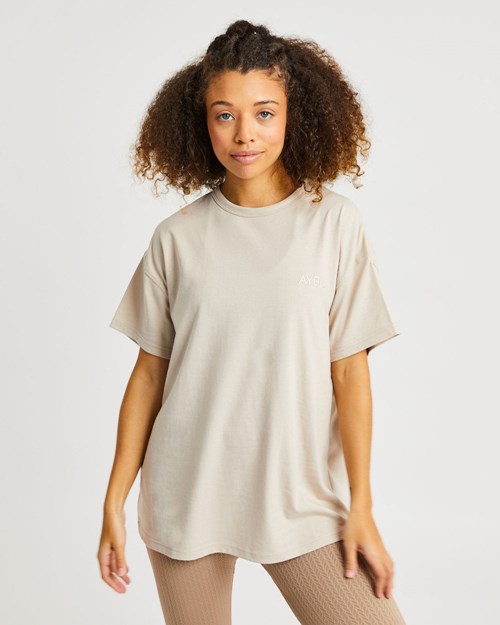 AYBL Luxe T Shirt Sand | 10JPYMAIG