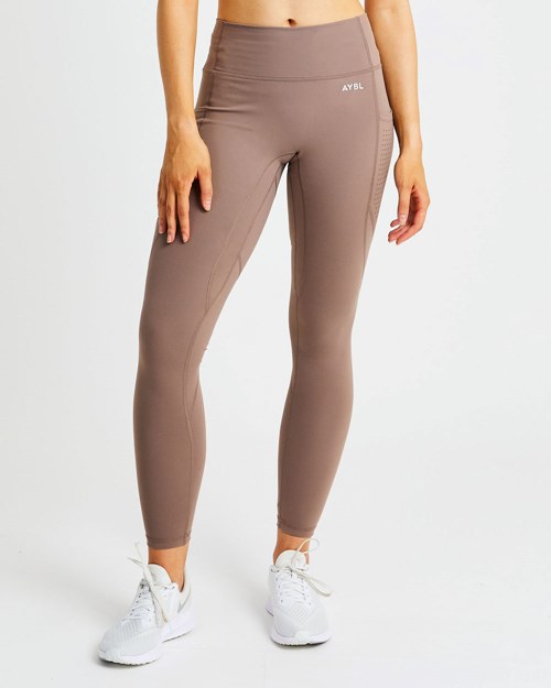 AYBL Pace Leggings Hnede | 72GWXUZDV