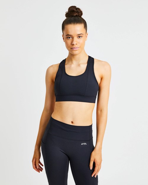 AYBL Pace Sports Bra Čierne | 13SYJRZMQ