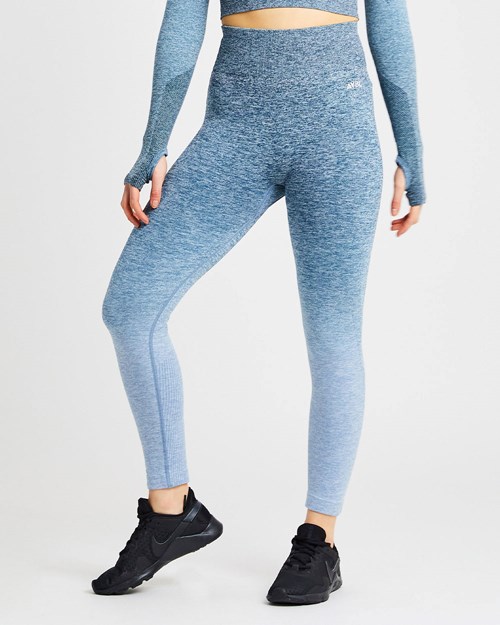 AYBL Pulse Ombré Seamless Leggings Teal | 30ILTBHOS