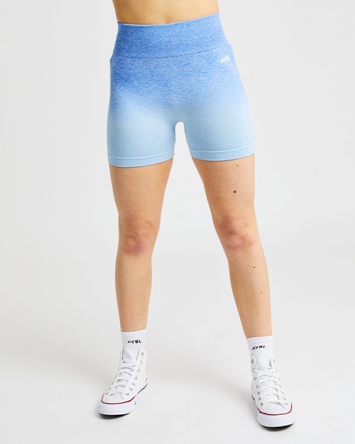 AYBL Pulse Ombré Seamless Shorts Modre | 94MXQHRUB