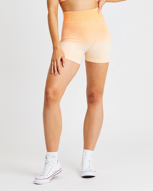 AYBL Pulse Ombré Seamless Shorts Oranžové | 74QYICGOZ