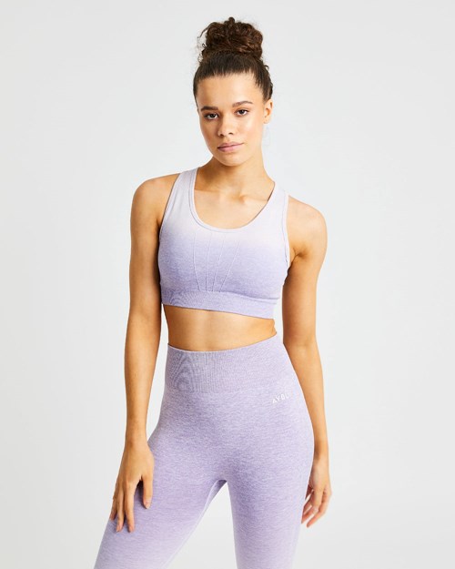 AYBL Pulse Ombré Seamless Sports Bra Lilac | 09ZDRFIUC