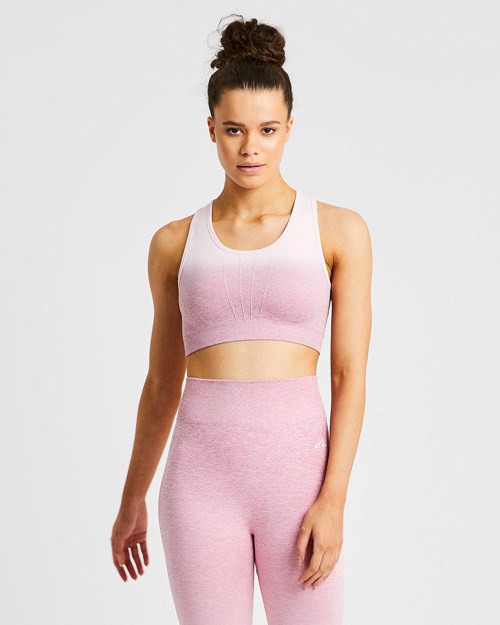 AYBL Pulse Ombré Seamless Sports Bra Ruzove | 34NCWKQJD