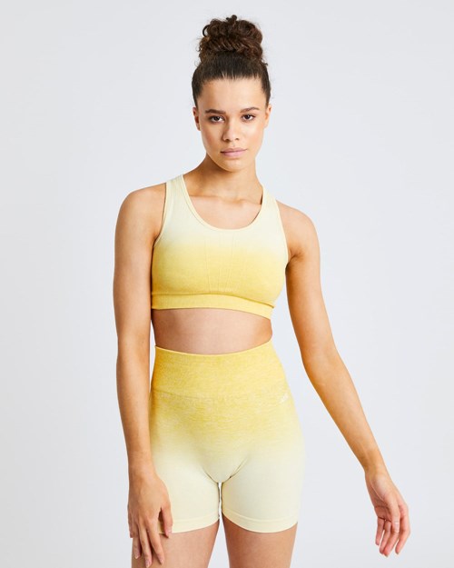 AYBL Pulse Ombré Seamless Sports Bra Žlté | 04MBUJIYX