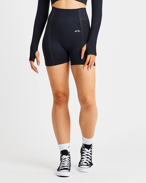 AYBL Reflex Seamless Shorts Čierne | 19EDJTUNX