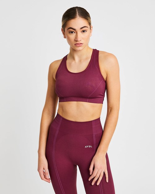 AYBL Reflex Seamless Sports Bra Plum | 25KNWEHLD