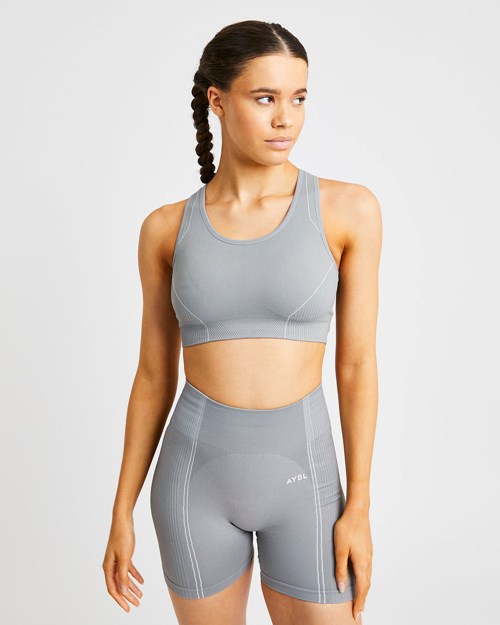 AYBL Reflex Seamless Sports Bra Siva | 84ANGYMBZ