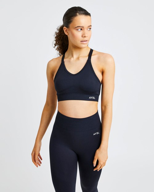 AYBL Reform Seamless Sports Bra Čierne | 25QJMXRVC