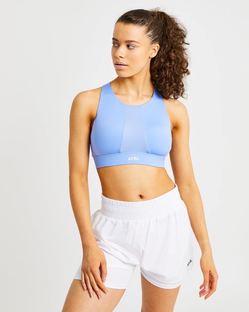 AYBL Sportive High Neck Sports Bra Modre | 95HAYCEXW