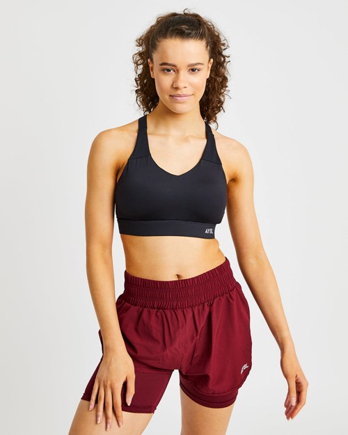 AYBL Sportive Open Back Sports Bra Čierne | 70FPSIYDO