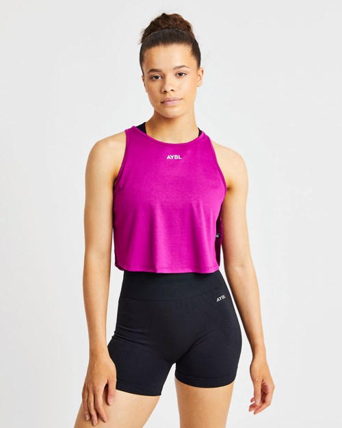 AYBL Strive Crop Vest Magenta | 56VBZRTGH