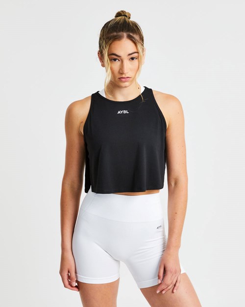 AYBL Strive Crop Vest Čierne | 19JQIFTRH