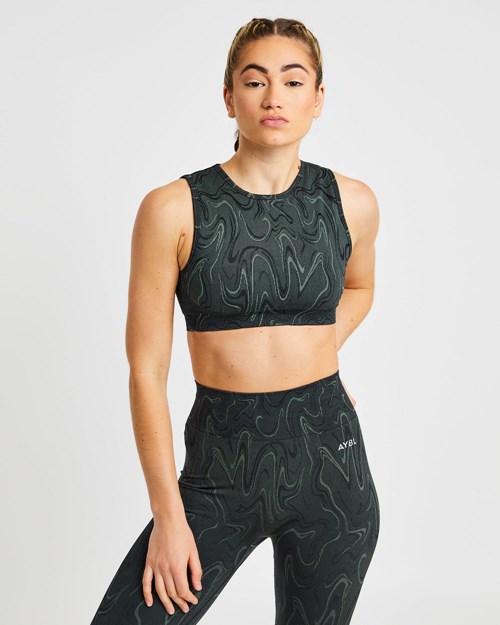 AYBL Velocity Seamless Crop Vest Čierne | 50IFDWMEH