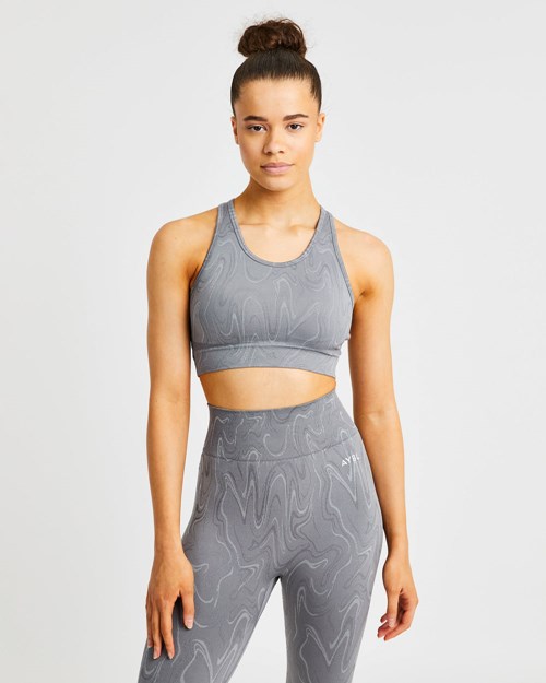 AYBL Velocity Seamless Sports Bra Siva | 35CQJALTD