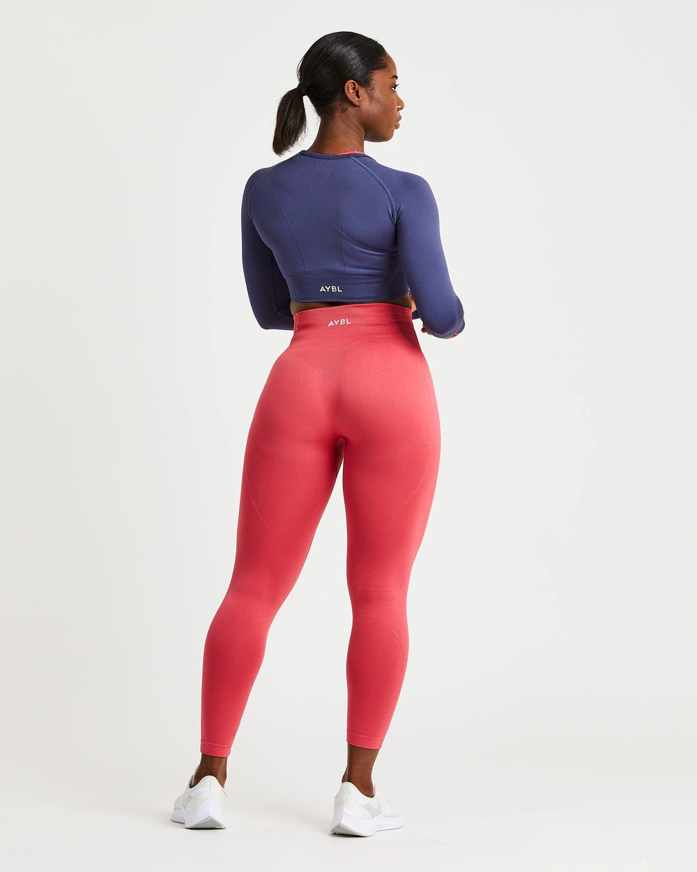 AYBL Balance V2 Seamless Long Sleeve Crop Top Námornícka Modrá Modre | 05HLARGXC