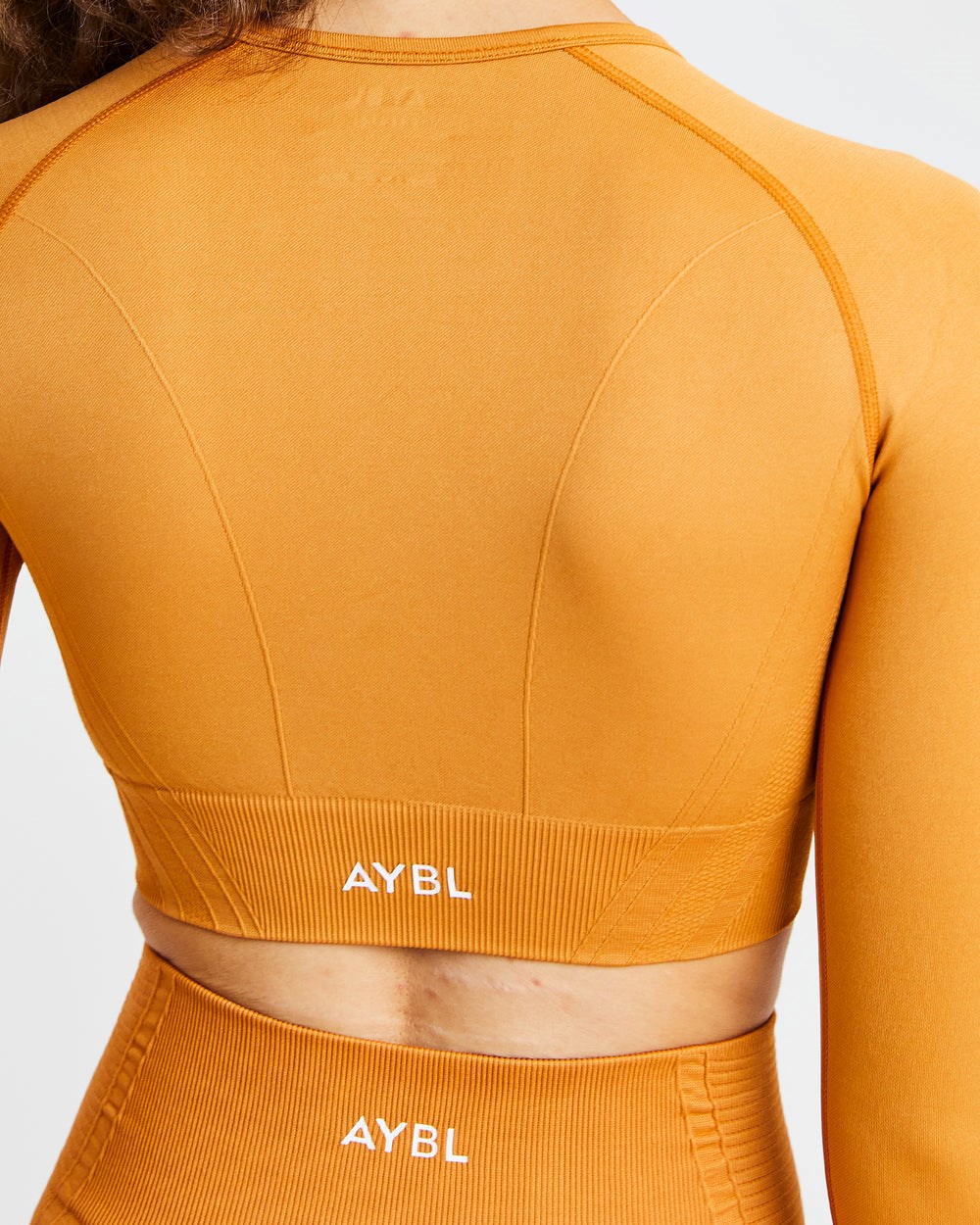 AYBL Balance V2 Seamless Long Sleeve Crop Top Oranžové | 54GTYWDUZ