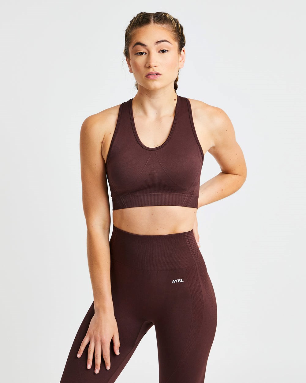 AYBL Balance V2 Seamless Sports Bra Čokoláda Hnede | 12UACYSXZ