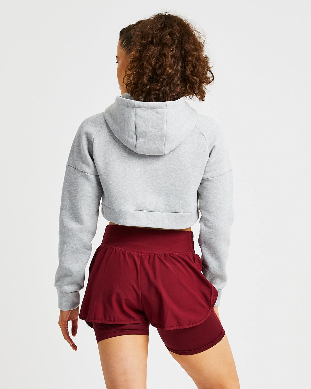 AYBL Beyond Crop Zip Hoodie Siva | 69GWZIBFK