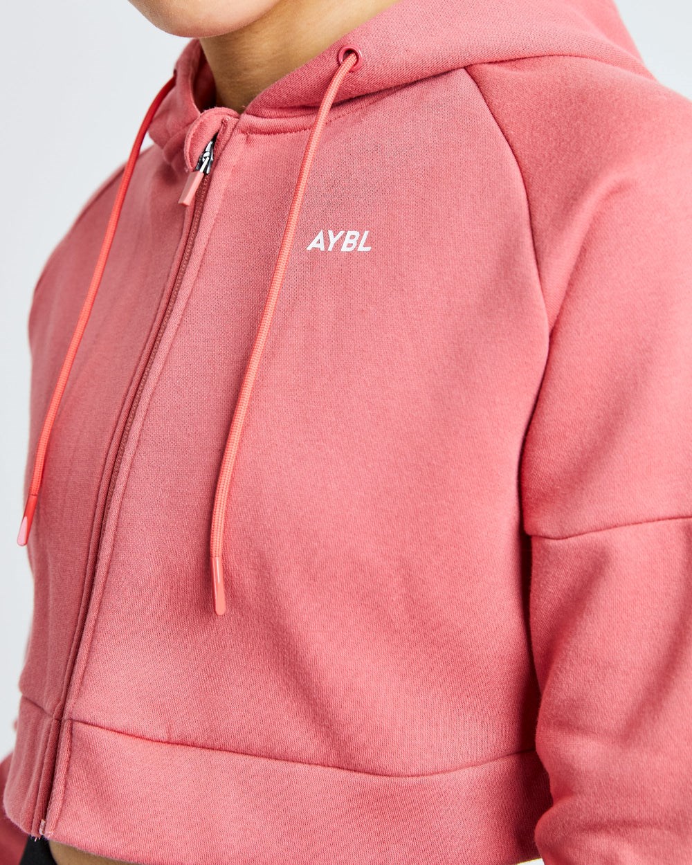 AYBL Beyond Crop Zip Hoodie Červené | 64VYPCALU