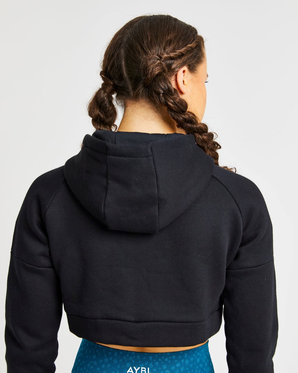 AYBL Beyond Crop Zip Hoodie Čierne | 67HPZGTRQ