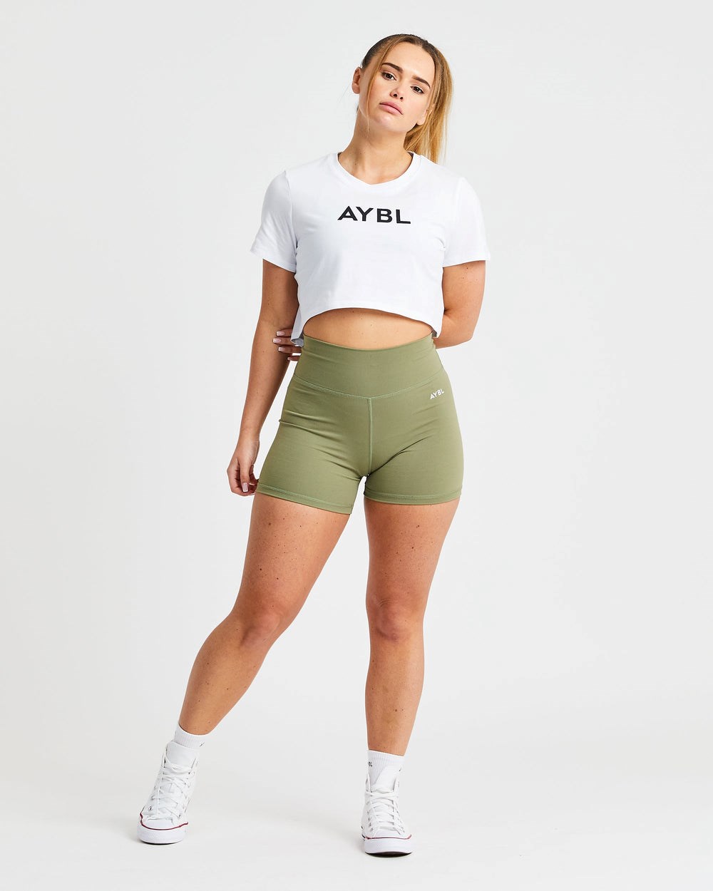 AYBL Crop T Shirt Biele | 31YGUDPHC