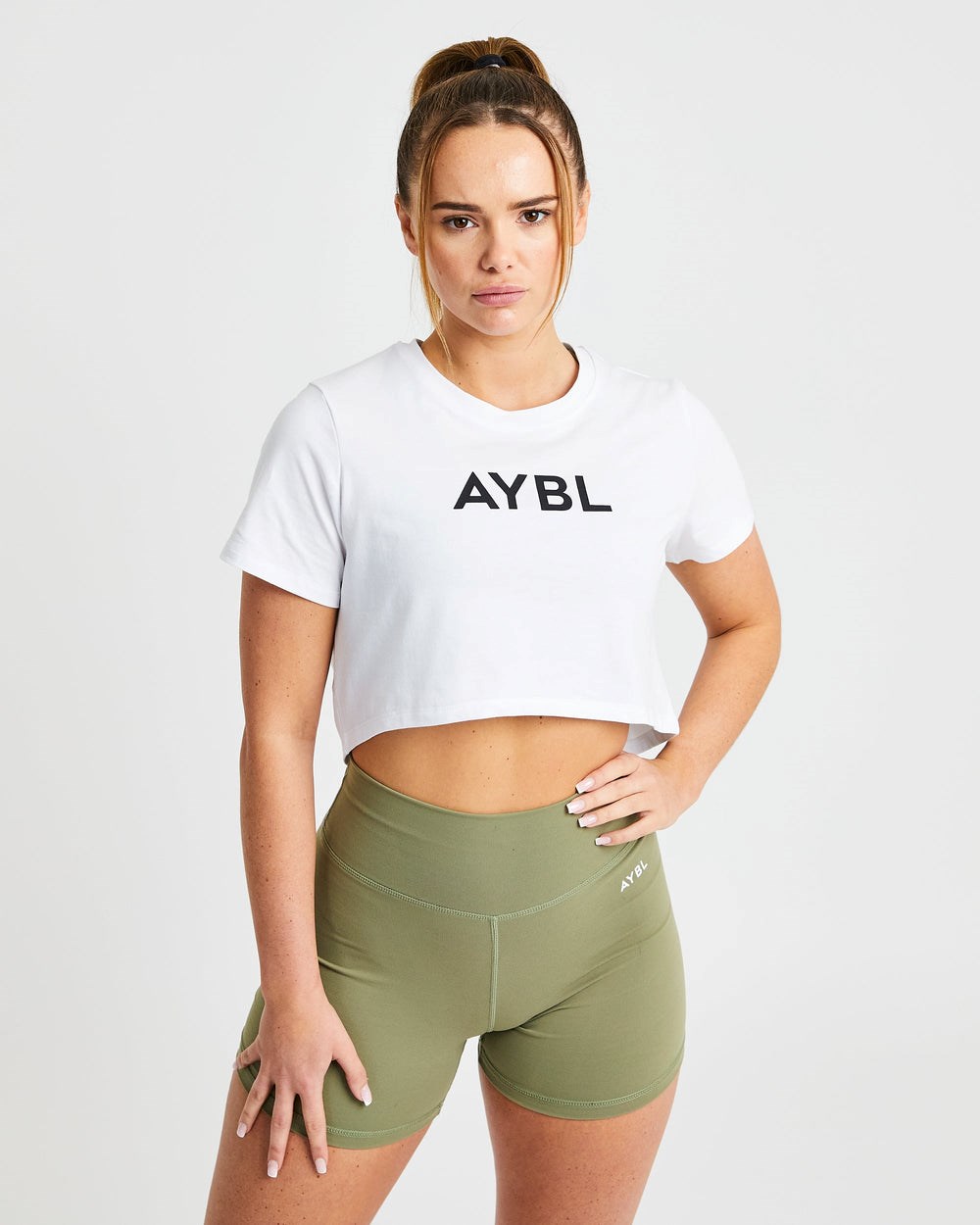 AYBL Crop T Shirt Biele | 31YGUDPHC