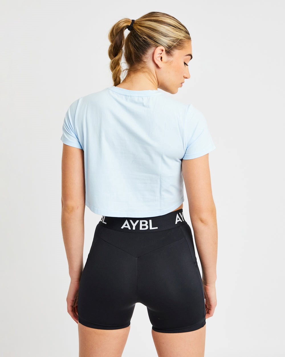 AYBL Crop T Shirt Modre | 59HBYNERI