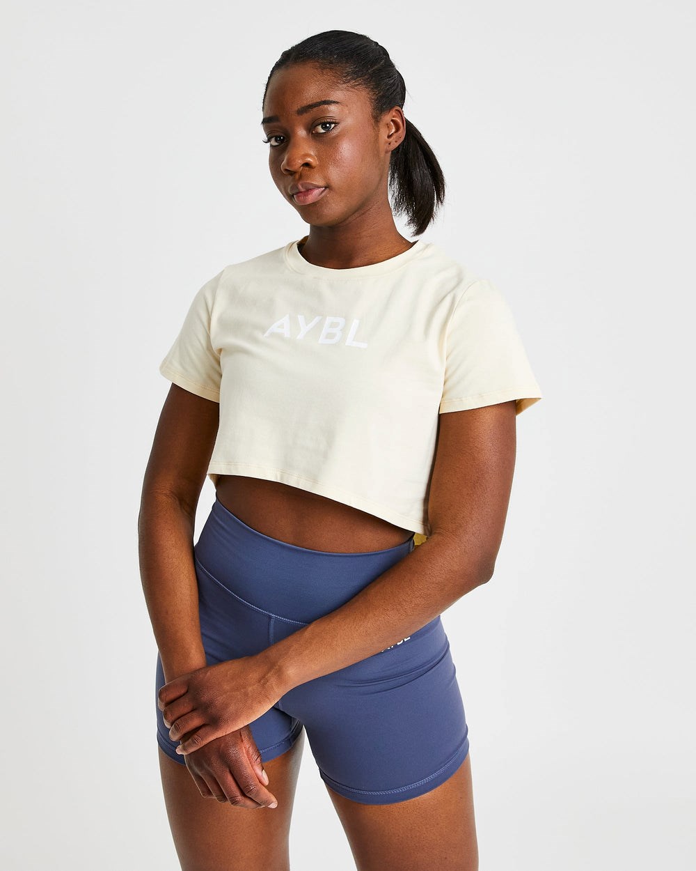 AYBL Crop T Shirt Nude | 91ZIAKTQS