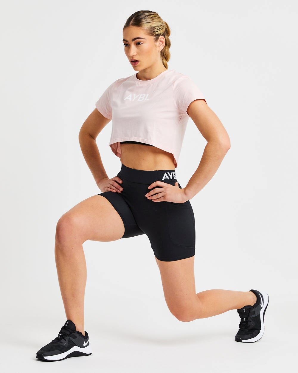 AYBL Crop T Shirt Ruzove | 16RGYOSVP