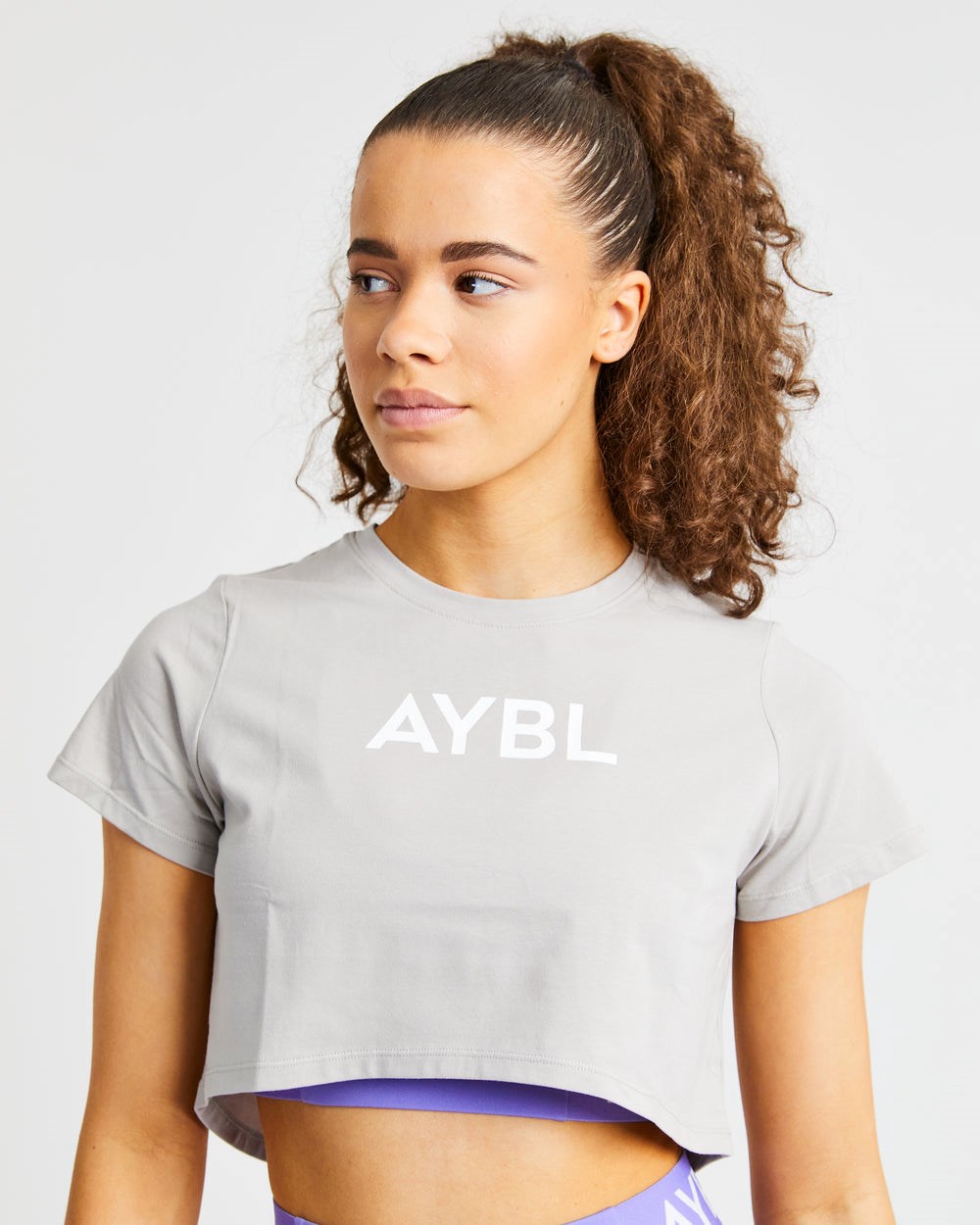 AYBL Crop T Shirt Siva | 58VCYXJOT